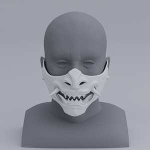 3D Printable Cosplay Oni Mask #1 