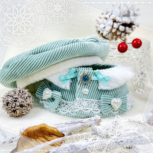 X'mas set ぬいシート2人乗り&10cmぬい服 ダッフルコート ２着 X'mas set ぬいシート2人乗り&10cmぬい服 ダッフルコート 2着 10cm