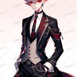 【ファンタジー】白銀髪のヴァンパイアの少年