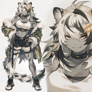 【獣人】トラの美女_立ち絵