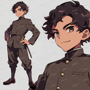 【学園】軍服の黒髪少年指揮官_立ち絵