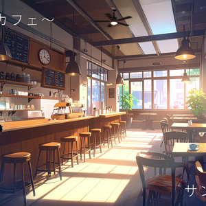 [ココフォリア素材]　動くCafe背景