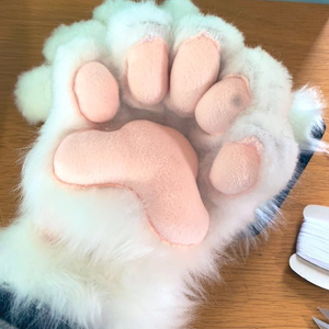 ケモノ 手袋　きぐるみ　fursuit 手袋 Qoo10] 着ぐるみ ケモノ 手袋 爪なし ライトグ