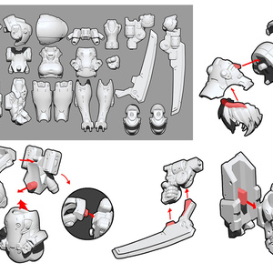 BAF-002]ブルーアーカイブ ヘッドパーツセット - シロコ - MUSCUTO