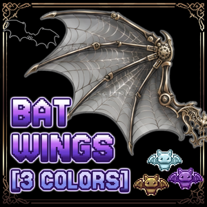 【無料有】🦇メカ蝙蝠羽（3Colors）| ハロウィン着せ替え｜VTuber・配信素材🦇