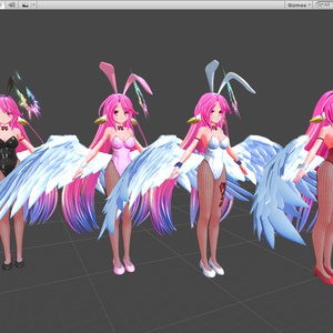 VRChat ジブリール [Jibril] - 3Dモデル + Bunny Suit ver.