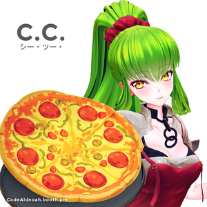 【3Dモデル】「C.C. Pizza ver. / シー・ツー 」- VRChat v1.3