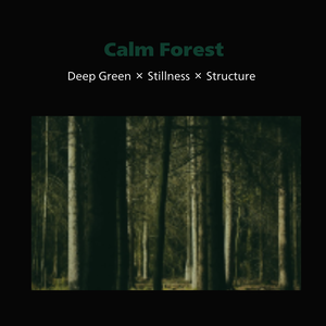 Calm Forest｜黒×深緑(#0F3D2E)の森×静けさCanvaテンプレート(10ページ)