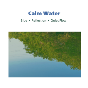 Calm Water｜黒×青の水面×静けさCanvaテンプレート(10ページ)