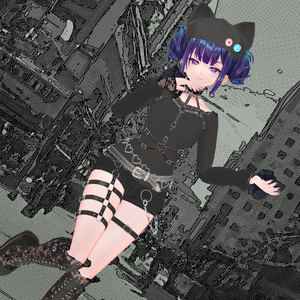 【複数アバター対応】黒猫白猫ゴスパンクセット 缩略图 6