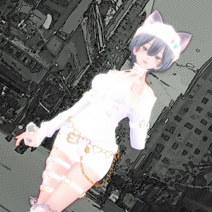 【複数アバター対応】黒猫白猫ゴスパンクセット 缩略图 5