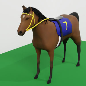 【3Dモデル】馬　競走馬