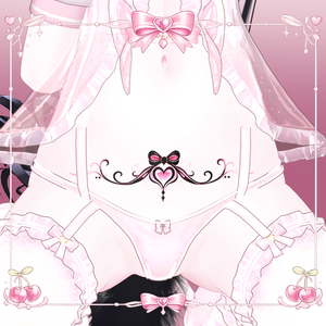 🎀 Ribbon Heart Succubus Tattoo 🩷