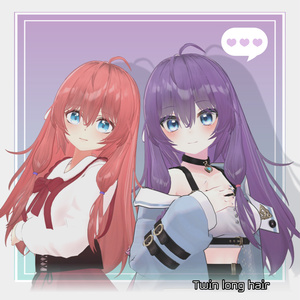 【ツインロングヘアー】 VRC用 twin long hair 缩略图 4