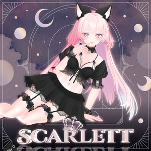 【5アバター対応】Scarlett : Cat under the moonlight