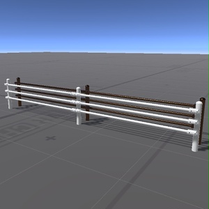 【3D屋外小物】ガードポール(H=600)【VRChat向け】