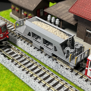 改良版(Nゲージ)RhB スイス　レーティッシュ鉄道　砂利運搬ホッパー貨車Fadイメージ車両