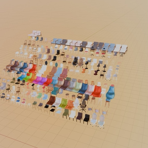 【VRChat対応/3Dモデル】椅子大全集 Vol.1（全数十種）