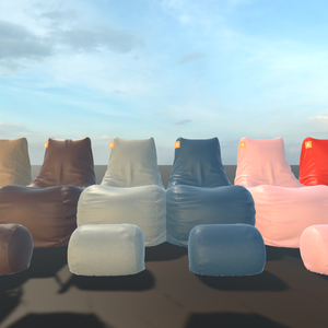 【VRChat対応/3Dモデル】もちふわビーズソファ＆オットマンセット（全6色）