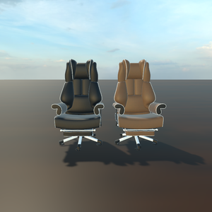 VRChat対応/3Dモデル】オットマン付き ハイバックゲーミングチェア（全2色）