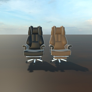 VRChat対応/3Dモデル】オットマン付き ハイバックゲーミングチェア（全2色）