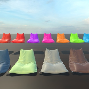 【VRChat対応/3Dモデル】パーソナル三角ビーズクッション（多色カラバリ同梱）