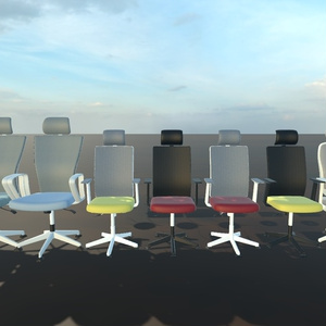 【VRChat対応/3Dモデル】エルゴノミクス オフィスワークチェア（全10バリエーション）
