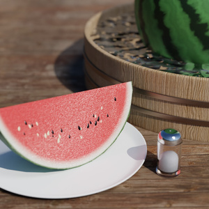 3DCG_スイカ