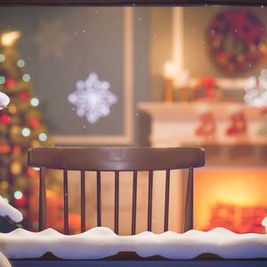 【Vtuber - 動く配信背景】 あたたかいクリスマスの窓辺