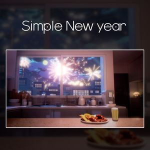 【Vtuber - 動く配信背景】  シンプルな新年