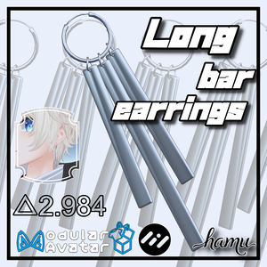 [無料/Free]-03- [Long bar earrings]