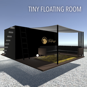 【cluster用ワールドアセット】TINY FLOATING ROOM【Collider等設定済】
