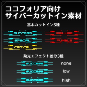 【無料】サイバーカットイン素材【ココフォリア想定】