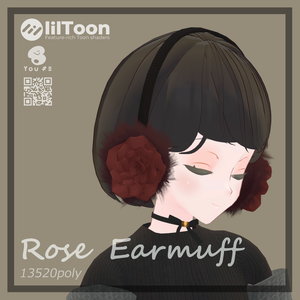 RoseEarMuff［VRChat想定］