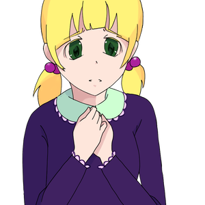 【無料】金髪おさげの不安げな女の子の立ち絵