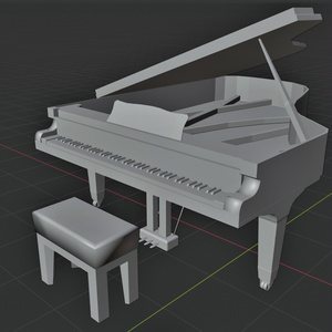 【無料】ピアノ 3Dモデル【VRC向け】 缩略图 2