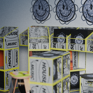 3DCG【Record_shelf】