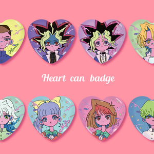 ♡Toei Heart can badge-東映版ハート型缶バッジ♡