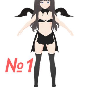 ■VRMmodel■　黒サキュバス無料＆有料　■3Ⅾmodel■