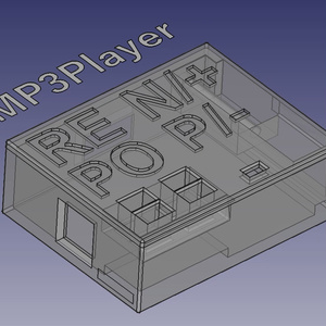 3Dプリンターで作れる！MP3プレーヤーモジュールのケース(3Dモデル)
