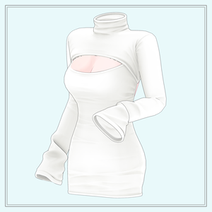 TurtleNeck Keyhole Dress (Shader 調節可能)