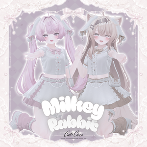 【VRC】♥MilkeyRabbit-ミルキーラビット♥【13アバター対応】