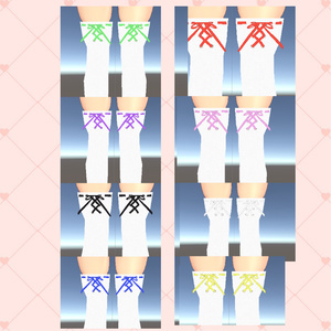 🎀編み上げリボン付きニーハイソックス🧦 缩略图 3