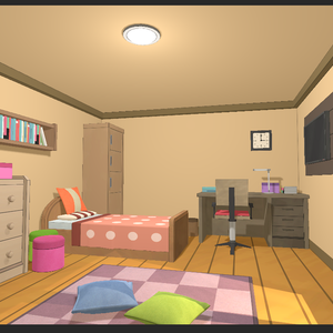 【VRChatワールドアセット】アニメ風のインテリアシーン