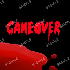 ホラーゲームのイラスト素材(ゲームオーバー)