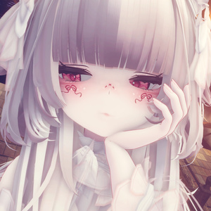 ［無料♡］ rurune xmas ribbon face sticker ♡ ルルネ クリスマス リボン フェイスステッカー 缩略图 2