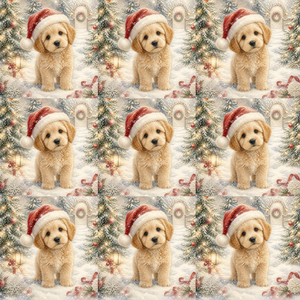 クリスマスと子犬