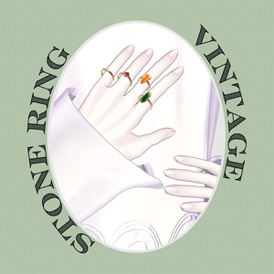 【Free/VRC対応装飾】Vintage stone ring　ヴィンテージストーンリング
