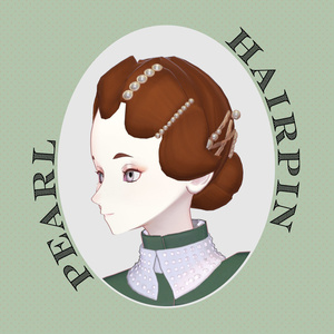【VRC対応装飾】Hairpin Pearl　ヘアピン　～パール～ 缩略图 2