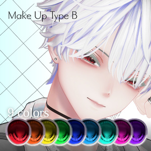 【VRChat Textures】狛乃-komano- Eye + Make Up Textures「BLANK//PRISM」  + PSD & Blendshapes 缩略图 3